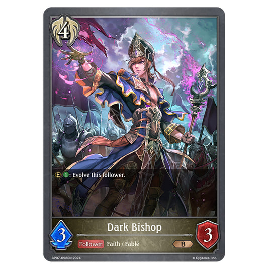 Dark Bishop BP07-098EN card from the Shadowverse: Evolve set Verdant Steel