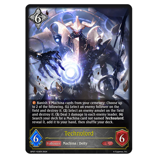 Technolord BP07-103EN card from the Shadowverse: Evolve set Verdant Steel