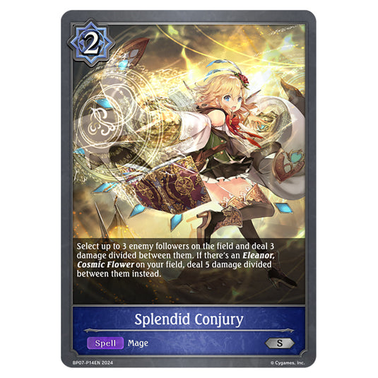 Splendid Conjury BP07-P14EN card from the Shadowverse: Evolve set Verdant Steel