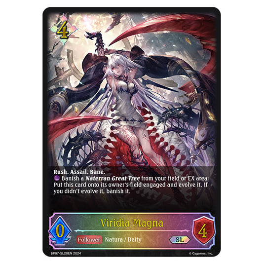 Viridia Magna BP07-SL20EN card from the Shadowverse: Evolve set Verdant Steel