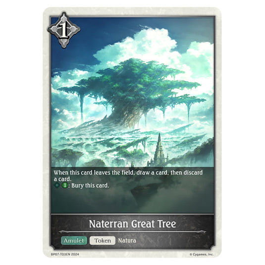 Naterran Great Tree BP07-T03EN card from the Shadowverse: Evolve set Verdant Steel