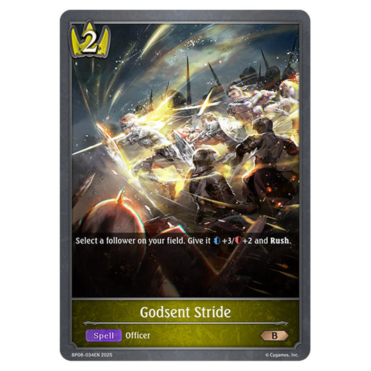 Godsent Stride BP08-034EN card from the Shadowverse: Evolve set Alterchaotica