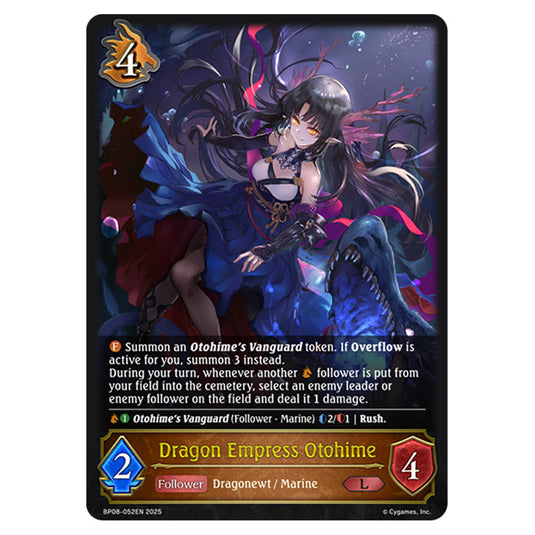 Dragon Empress Otohime BP08-052EN card from the Shadowverse: Evolve set Alterchaotica