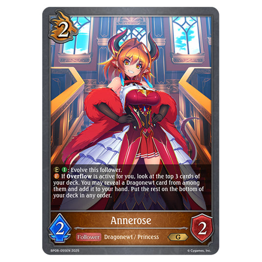 Annerose BP08-055EN card from the Shadowverse: Evolve set Alterchaotica