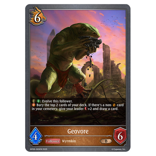 Geovore BP08-065EN card from the Shadowverse: Evolve set Alterchaotica