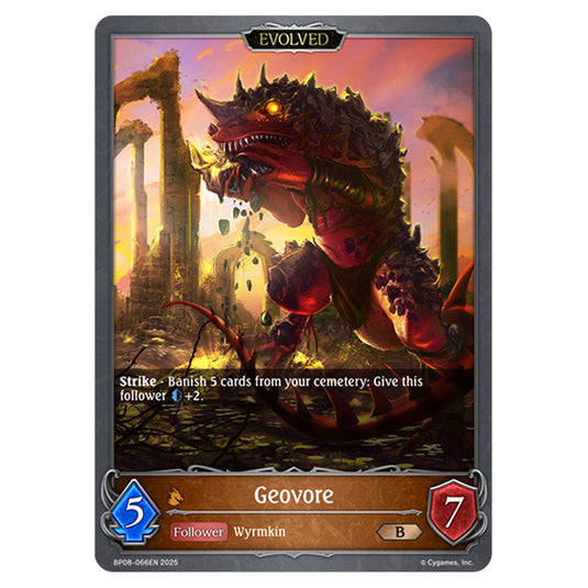 Geovore BP08-066EN card from the Shadowverse: Evolve set Alterchaotica