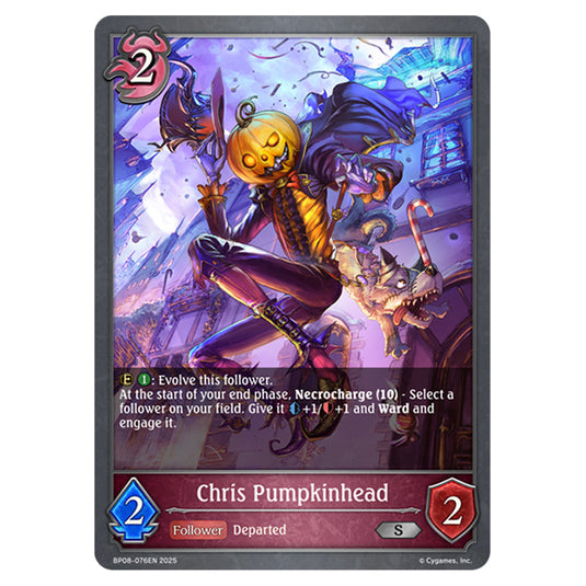 Chris Pumpkinhead BP08-076EN card from the Shadowverse: Evolve set Alterchaotica