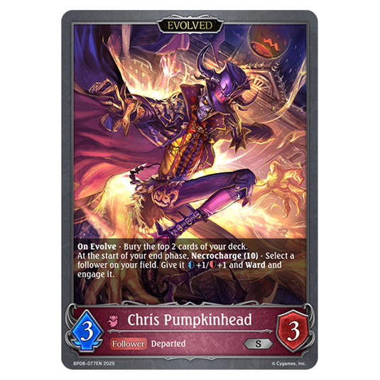 Chris Pumpkinhead BP08-077EN card from the Shadowverse: Evolve set Alterchaotica