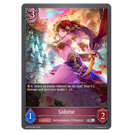 Salome BP08-078EN card from the Shadowverse: Evolve set Alterchaotica