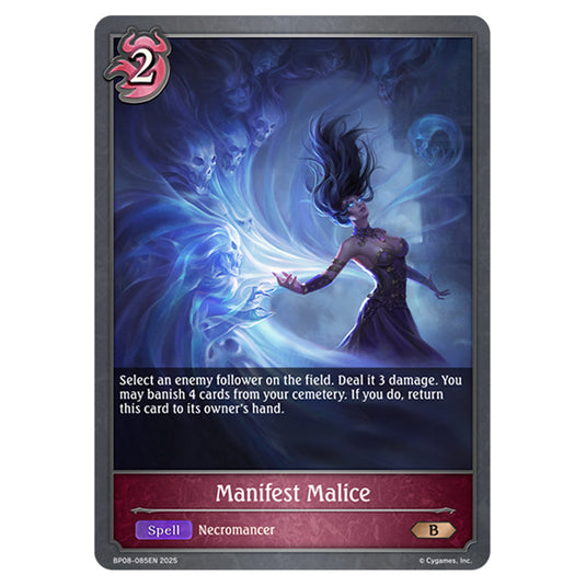 Manifest Malice BP08-085EN card from the Shadowverse: Evolve set Alterchaotica