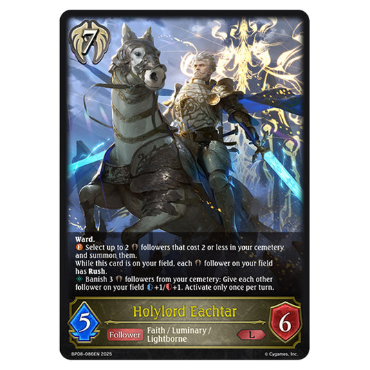 Holylord Eachtar BP08-086EN card from the Shadowverse: Evolve set Alterchaotica