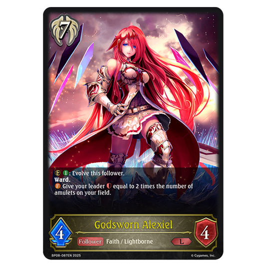 Godsworn Alexiel BP08-087EN card from the Shadowverse: Evolve set Alterchaotica