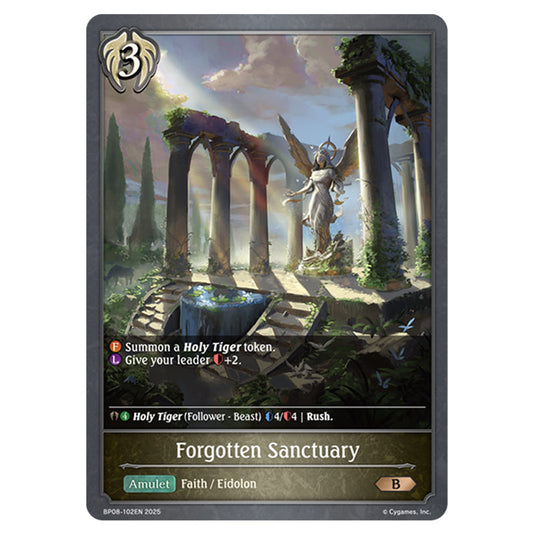 Forgotten Sanctuary BP08-102EN card from the Shadowverse: Evolve set Alterchaotica