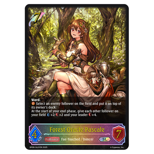 Forest Oracle Pascale BP08-SL01EN card from the Shadowverse: Evolve set Alterchaotica