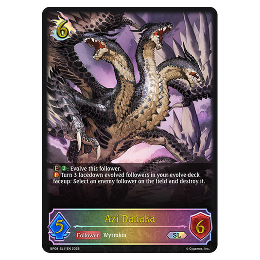 Azi Dahaka BP08-SL11EN card from the Shadowverse: Evolve set Alterchaotica