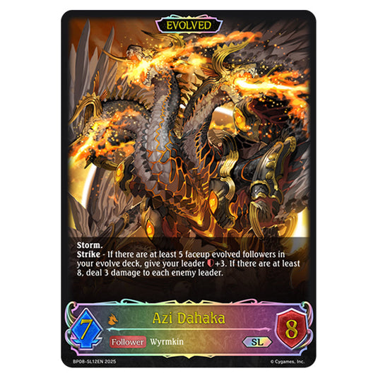 Azi Dahaka BP08-SL12EN card from the Shadowverse: Evolve set Alterchaotica