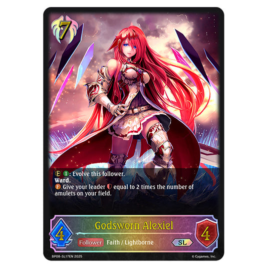 Godsworn Alexiel BP08-SL17EN card from the Shadowverse: Evolve set Alterchaotica