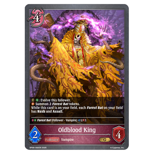 Oldblood King BP09-092EN card from the Shadowverse: Evolve set Duet of Dawn and Dusk