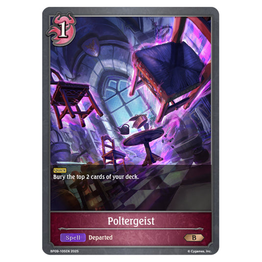Poltergeist BP09-105EN card from the Shadowverse: Evolve set Duet of Dawn and Dusk
