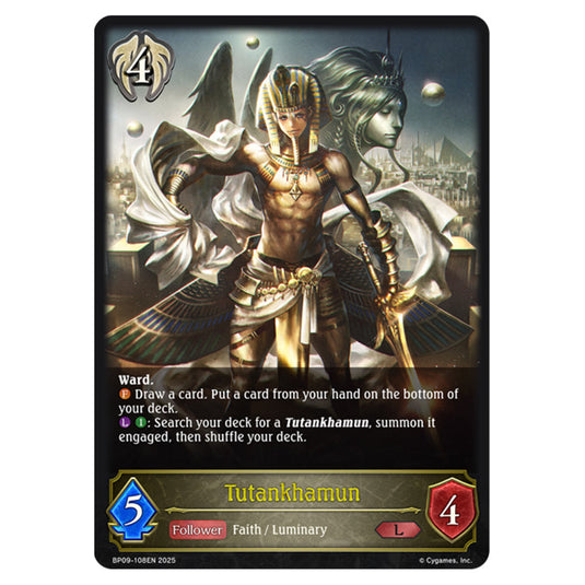 Tutankhamun BP09-108EN card from the Shadowverse: Evolve set Duet of Dawn and Dusk