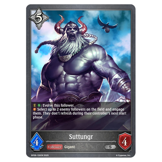 Suttungr BP09-130EN card from the Shadowverse: Evolve set Duet of Dawn and Dusk