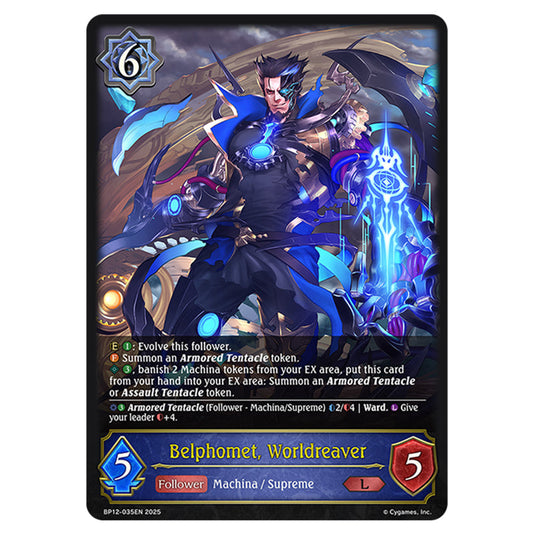 Belphomet, Worldreaver BP12-035EN card from the Shadowverse: Evolve set Worldreaver's Descent & Dominion of Darkness