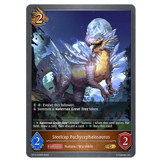 Steelcap Pachycephalosaurus BP12-055EN card from the Shadowverse: Evolve set Worldreaver's Descent & Dominion of Darkness