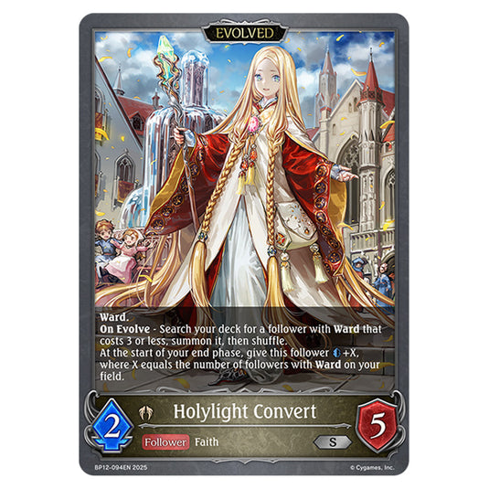Holylight Convert BP12-094EN card from the Shadowverse: Evolve set Worldreaver's Descent & Dominion of Darkness