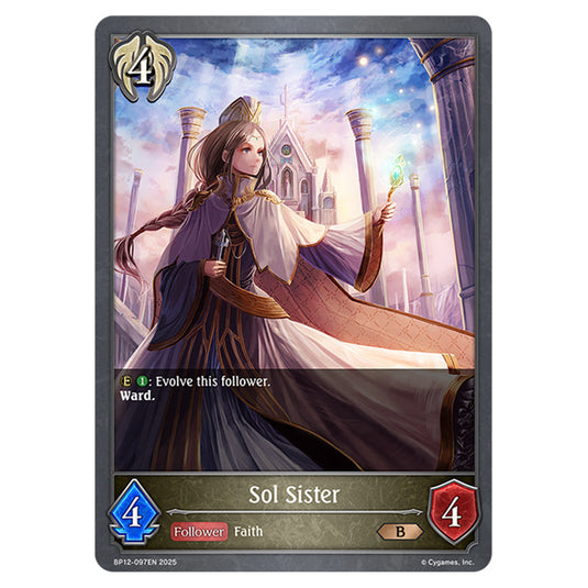Sol Sister BP12-097EN card from the Shadowverse: Evolve set Worldreaver's Descent & Dominion of Darkness
