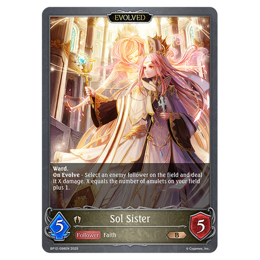 Sol Sister BP12-098EN card from the Shadowverse: Evolve set Worldreaver's Descent & Dominion of Darkness