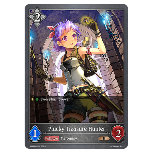 Plucky Treasure Hunter BP12-112EN card from the Shadowverse: Evolve set Worldreaver's Descent & Dominion of Darkness