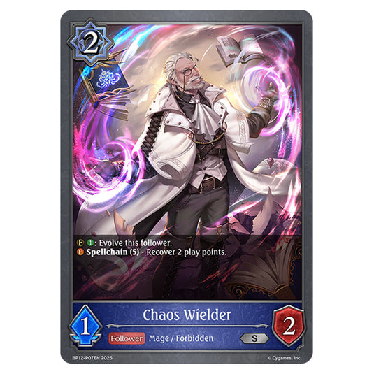 Chaos Wielder BP12-P07EN card from the Shadowverse: Evolve set Worldreaver's Descent & Dominion of Darkness