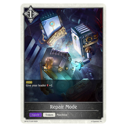 Repair Mode BP12-T11EN card from the Shadowverse: Evolve set Worldreaver's Descent & Dominion of Darkness