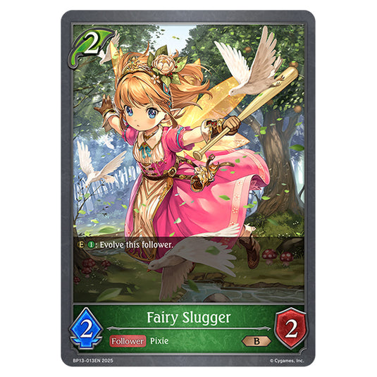 Fairy Slugger BP13-013EN card from the Shadowverse: Evolve set Worldreaver's Descent & Dominion of Darkness