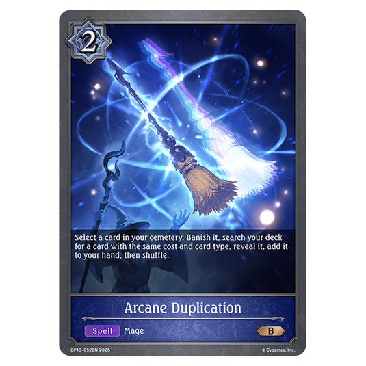 Arcane Duplication BP13-052EN card from the Shadowverse: Evolve set Worldreaver's Descent & Dominion of Darkness