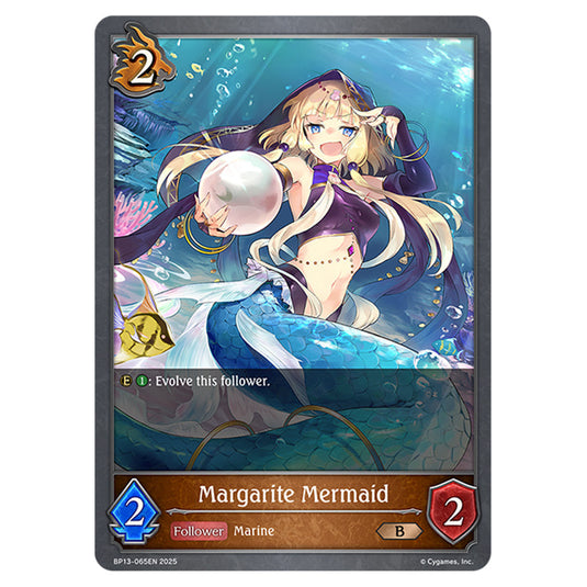 Margarite Mermaid BP13-065EN card from the Shadowverse: Evolve set Worldreaver's Descent & Dominion of Darkness