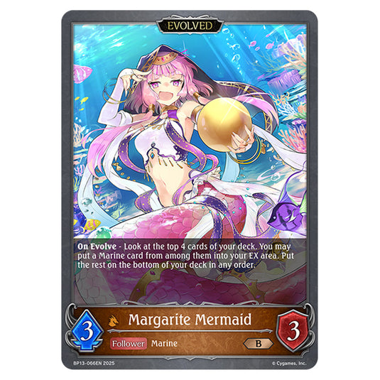 Margarite Mermaid BP13-066EN card from the Shadowverse: Evolve set Worldreaver's Descent & Dominion of Darkness
