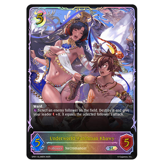 Underworld Watchman Khawy SP01-SL38EN card from the Shadowverse: Evolve set Seaside Memories