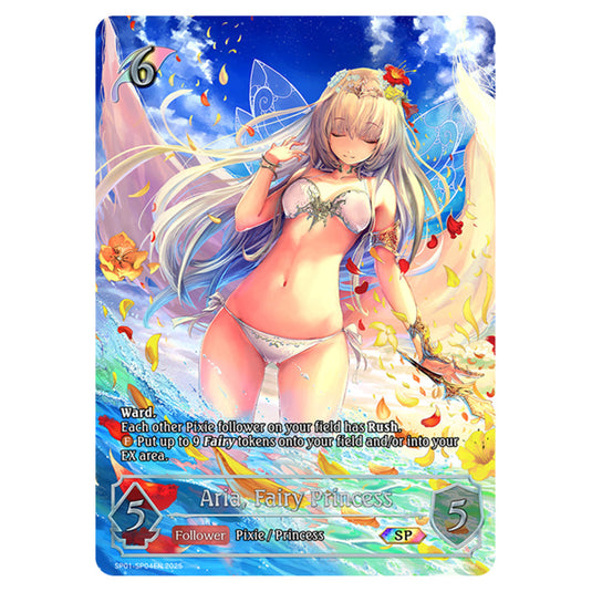 Aria, Fairy Princess SP01-SP04EN card from the Shadowverse: Evolve set Seaside Memories