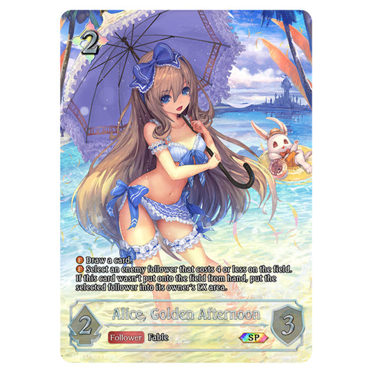 Alice, Golden Afternoon SP01-SP30EN card from the Shadowverse: Evolve set Seaside Memories