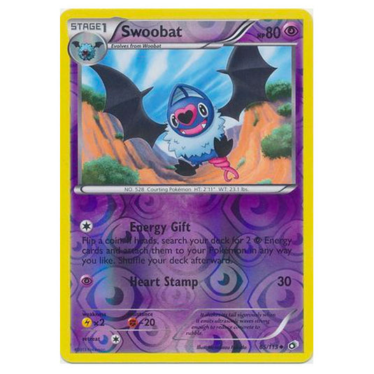 Pokemon - Black & White - Legendary Treasures - (Reverse Holo) Swoobat - 65/113