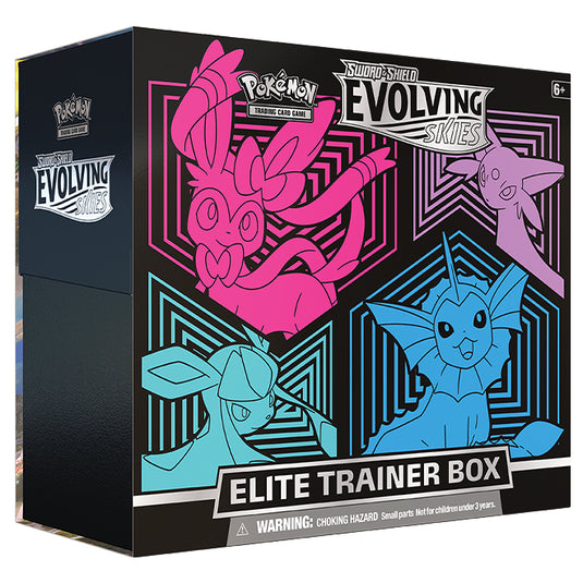 Pokemon - Sword & Shield - Evolving Skies - Elite Trainer Box - Sylveon, Espeon, Glaceon & Vaporeon