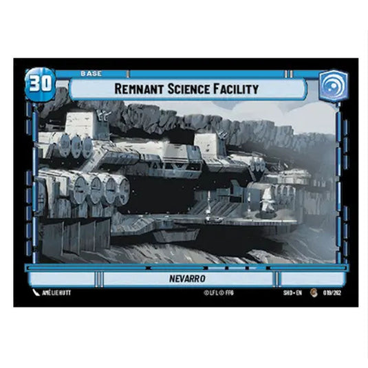 Remnant Science Facility 19/262 card from the Star Wars Unlimited set Shadows of the Galaxy