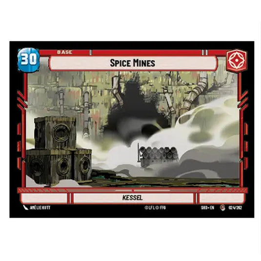 Spice Mines 24/262 card from the Star Wars Unlimited set Shadows of the Galaxy