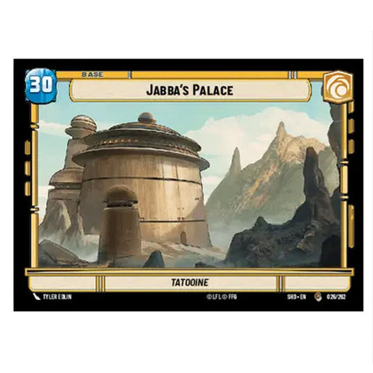 Jabba’s Palace 26/262 card from the Star Wars Unlimited set Shadows of the Galaxy