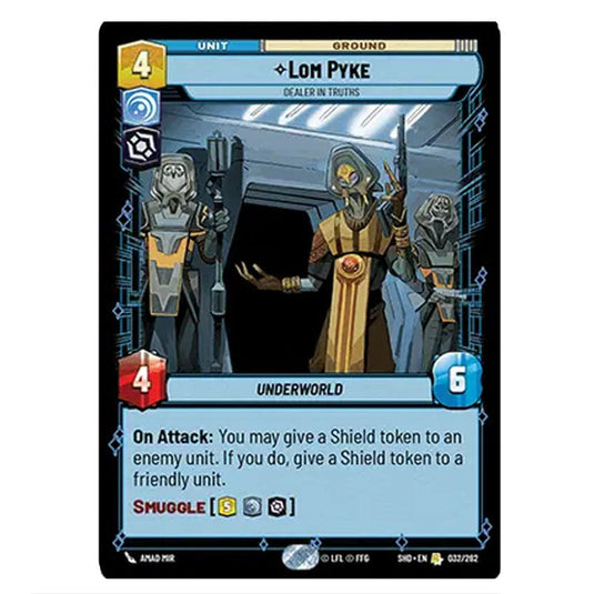 Lom Pyke 32/262 card from the Star Wars Unlimited set Shadows of the Galaxy