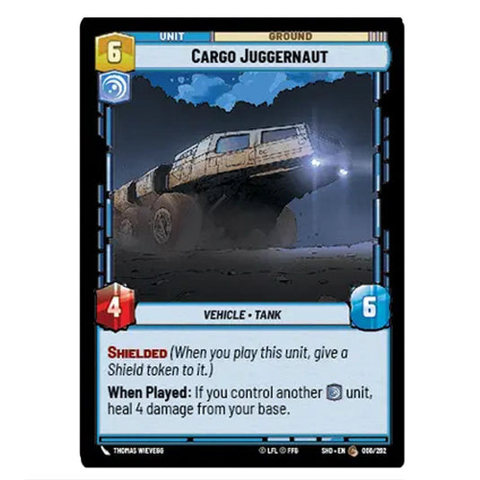 Cargo Juggernaut 66/262 card from the Star Wars Unlimited set Shadows of the Galaxy