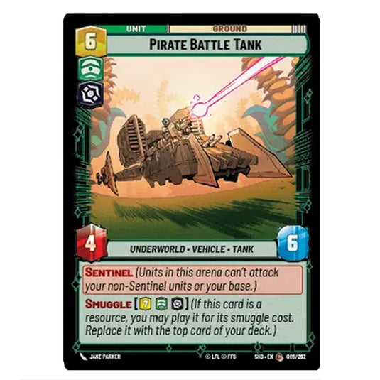 Pirate Battle Tank 89/262 card from the Star Wars Unlimited set Shadows of the Galaxy