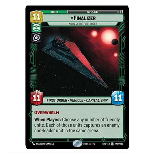 Finalizer 92/262 card from the Star Wars Unlimited set Shadows of the Galaxy