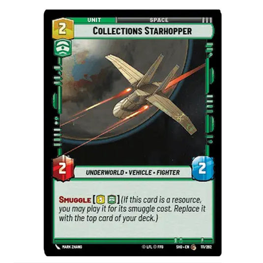 Collections Starhopper 111/262 card from the Star Wars Unlimited set Shadows of the Galaxy